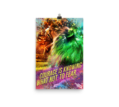 Courage Is Knowing What Not To Fear. Enhanced Matte Poster