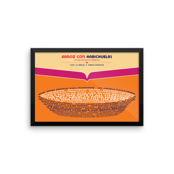 Arroz Con Habichuelas. Enhanced Matte Paper Framed Poster