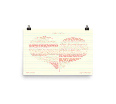 A Letter To My Son. Enhanced Matte Paper Poster