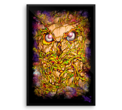 Night Owl. Premium Luster Photo Paper Framed Poster