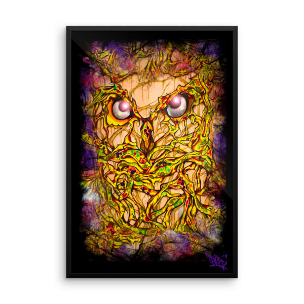 Night Owl. Premium Luster Photo Paper Framed Poster