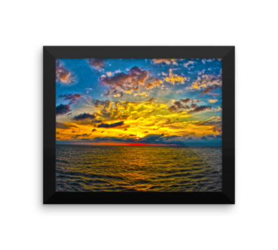 Sun Rise. Premium Luster Photo Paper Framed Poster