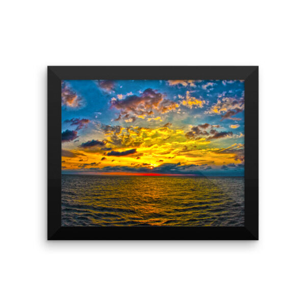 Sun Rise. Premium Luster Photo Paper Framed Poster