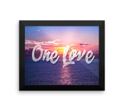 One Love. Enhanced Matte Paper Framed Poster