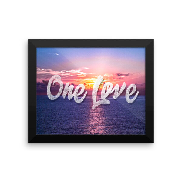 One Love. Enhanced Matte Paper Framed Poster