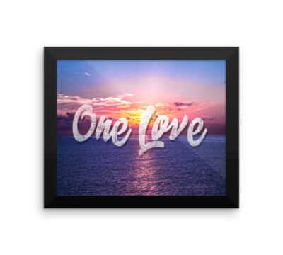 One Love. Premium Luster Photo Paper Poster Framed