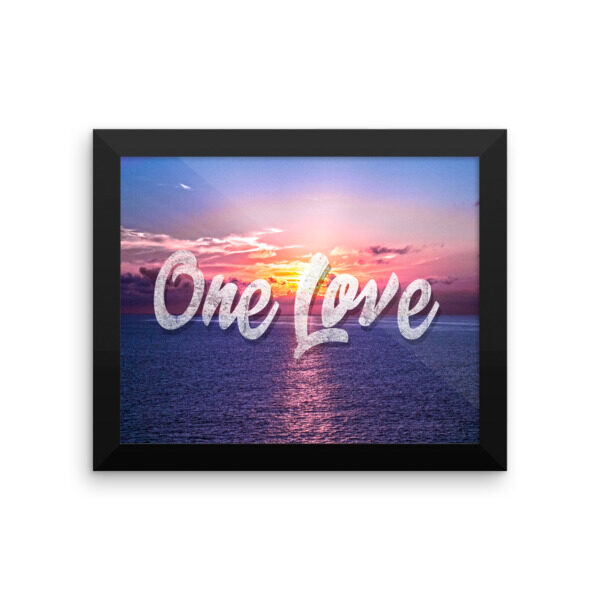 One Love. Premium Luster Photo Paper Poster Framed