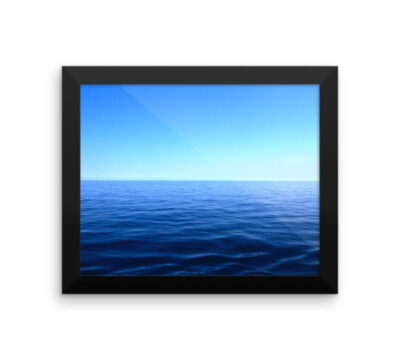 Blue Water. Premium Luster Photo Paper Poster Framed