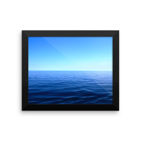 Blue Water. Premium Luster Photo Paper Poster Framed