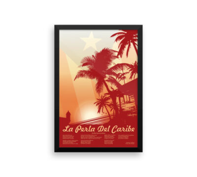 La Perla Del Caribe. Enhanced Matte Paper Framed Poster