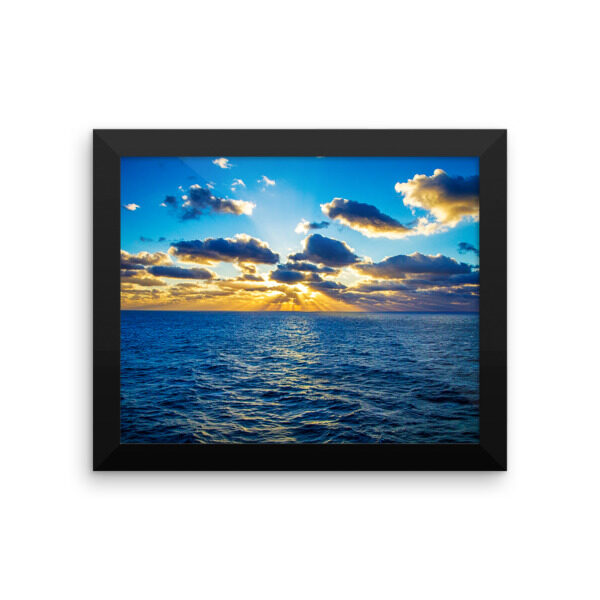 A new day on the horizon. Enhanced matte paper framed poster