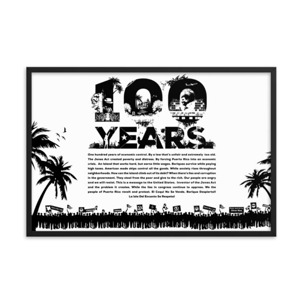 100 Years of The Jones Act - Framed poster