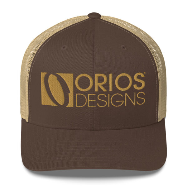 Orios Designs Gold Logo Trucker Cap