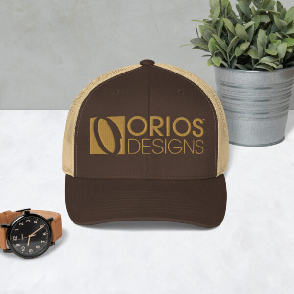 Orios Designs Gold Logo Trucker Cap