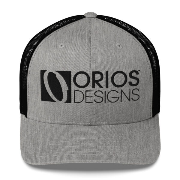 Orios Designs Black Logo Trucker Cap